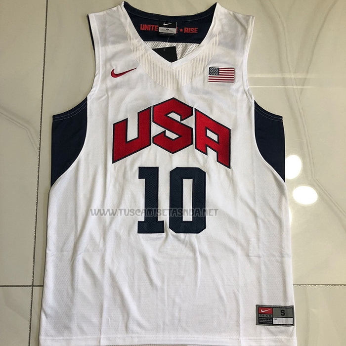 Camiseta Kobe Bryant NO 10 USA 2012 Blanco